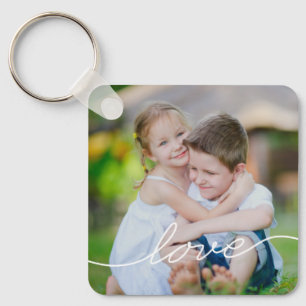Love Writing Personalized Photo Sleutelhanger