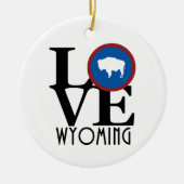 LOVE Wyoming Keramisch Ornament (Voorkant)