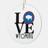 LOVE Wyoming Keramisch Ornament (Links)