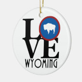 LOVE Wyoming Keramisch Ornament (Links)