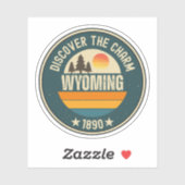 Love Wyoming - Schattigee WY State Souvenir Sticker (Vel)