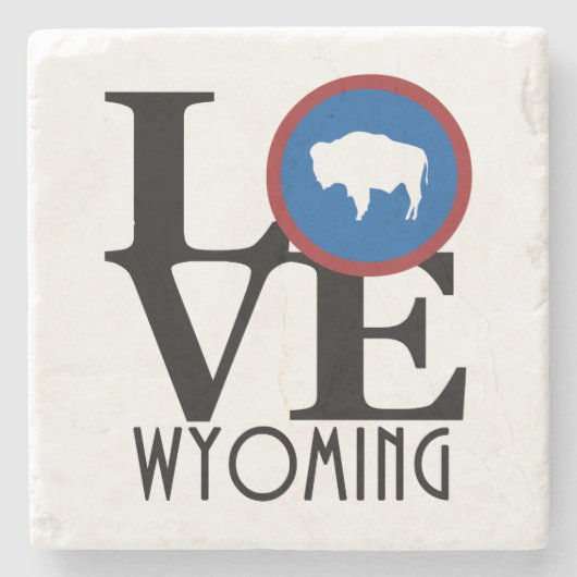 LOVE Wyoming Stenen Onderzetter (Voorkant)