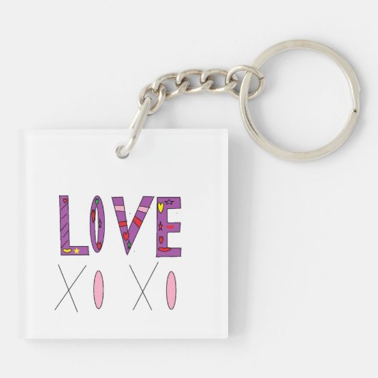 Love XO XO Sleutelhanger (Achterkant)