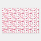 Love Xoxo Heart, lips and stripes pink white Inpakpapier Vel (Voorkant 3)