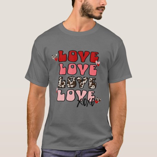 Love_XOXO Hearts Valentijnsdag Giften for Hem T-shirt (Voorkant)
