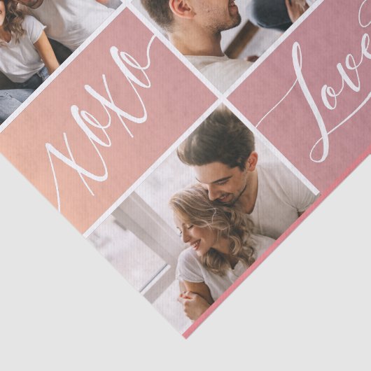 Love XOXO Valentijns Photo Collage Tissuepapier (Detail)