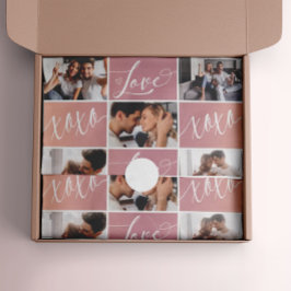 Love XOXO Valentijns Photo Collage Tissuepapier