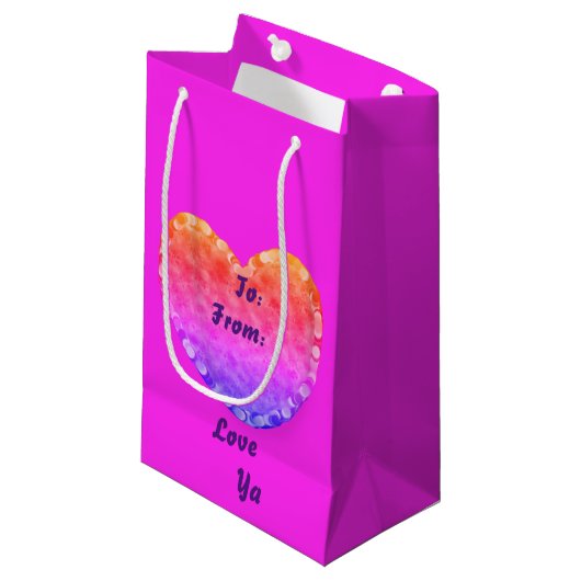Love Ya Gift Bag Klein Cadeauzakje (Voorkant Gekanteld)