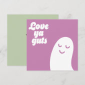 Love ya guts - Probiotic Valentine Feestdagenkaart (Voorkant / Achterkant)