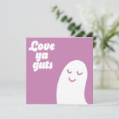 Love ya guts - Probiotic Valentine Feestdagenkaart (Staand voorkant)