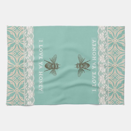 Love Ya Honey  Kitchen Towel Theedoek (Horizontaal)