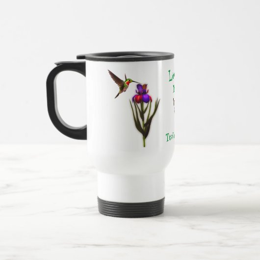 Love Ya Hummingbird Iris Personalized Reisbeker (Links)