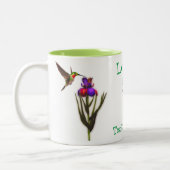 Love Ya Hummingbird Iris Personalized Tweekleurige Koffiemok (Links)