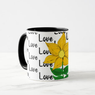 Love Yellow Floral Mok
