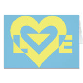 Love Yellow on Blue (Voorkant Horizontaal)