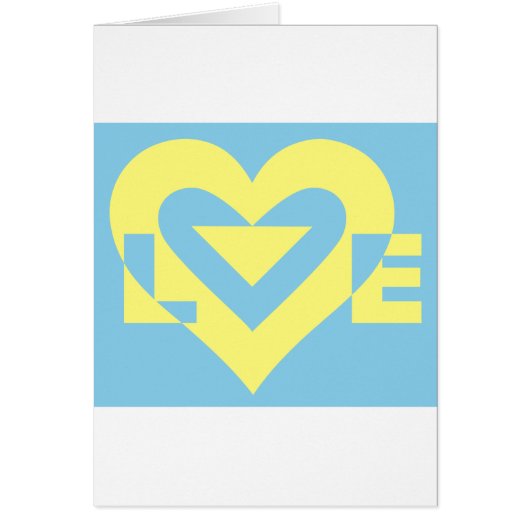 Love Yellow on Blue (Voorkant)