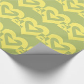 Love Yellow on Sage Green Cadeaupapier (Hoek)