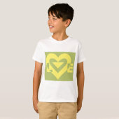 Love Yellow on Sage Green T-shirt (Voorkant volledig)