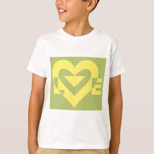 Love Yellow on Sage Green T-shirt