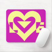 Love Yellow op Paars Muismat (Met muis)