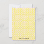LOVE Yellow Quatrefoil - 3x5 Geboorteaankondiging Aankondiging (Achterkant)