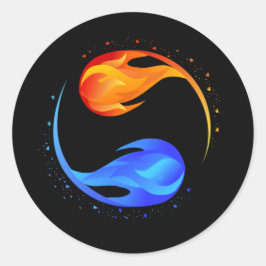 Love-Yin Yang- Ronde Sticker