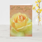 Love Ylw Roos Kaart (Gele Bloem)