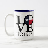 LOVE Yoakum Texas 15oz Tweekleurige Koffiemok (Links)