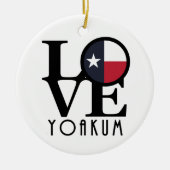 LOVE Yoakum Texas Keramisch Ornament (Voorkant)
