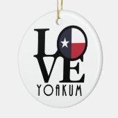 LOVE Yoakum Texas Keramisch Ornament (Links)