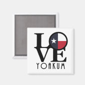 LOVE Yoakum Texas Magneet (Voorkant / Achterkant)