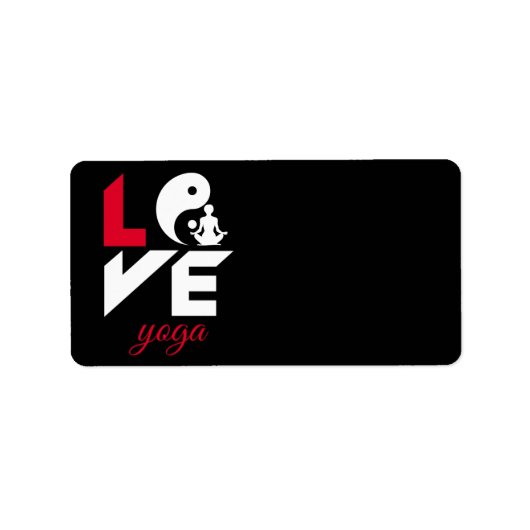 Love yoga etiket (Voorkant)