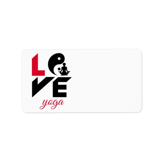 Love yoga etiket (Voorkant)