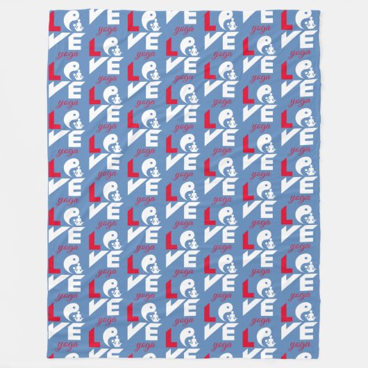 Love yoga fleece deken (Voorkant)