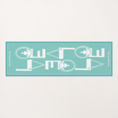 LOVE Yoga Gepersonaliseerde Peach Blauwgroen 2 ZIJ Yogamat (Achterkant (horizontaal))