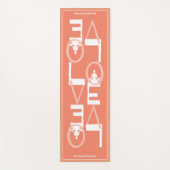 LOVE Yoga Gepersonaliseerde Peach Blauwgroen 2 ZIJ Yogamat (Voorkant)