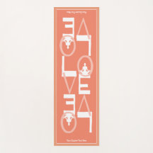 LOVE Yoga Gepersonaliseerde Peach Blauwgroen 2 ZIJ