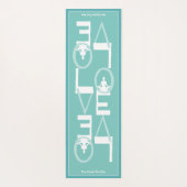 LOVE Yoga Gepersonaliseerde Peach Blauwgroen 2 ZIJ Yogamat (Achterkant)