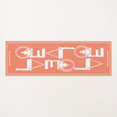 LOVE Yoga Gepersonaliseerde Peach Blauwgroen 2 ZIJ Yogamat (Voorkant (horizontaal))