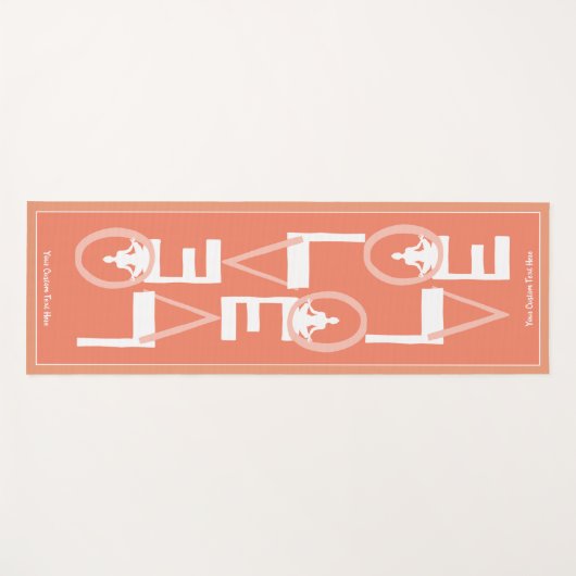LOVE Yoga Gepersonaliseerde Peach Blauwgroen 2 ZIJ Yogamat (Voorkant (horizontaal))