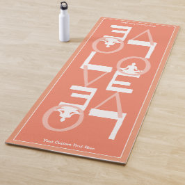 LOVE Yoga Gepersonaliseerde Peach Blauwgroen 2 ZIJ Yogamat