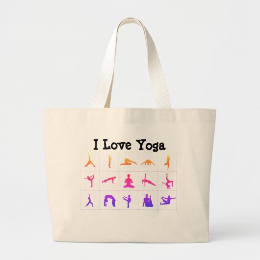 Love Yoga Grote Tote Bag (Voorkant)