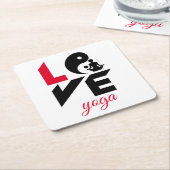 Love yoga kartonnen onderzetters (Schuin)