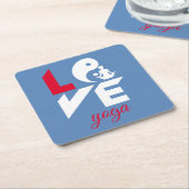 Love yoga kartonnen onderzetters (Schuin)