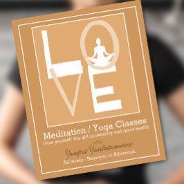 LOVE YOGA Klasse Meditatie Gezondheidstherapie 2 Flyer