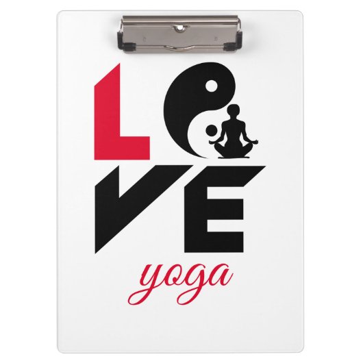 Love yoga klembord (Voorkant)
