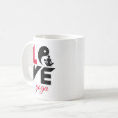 Love yoga koffiemok (Voorkant links)