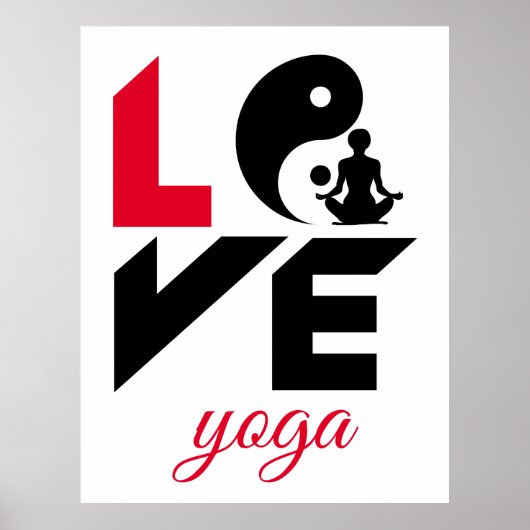Love yoga poster (Voorkant)