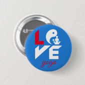 Love yoga ronde button 5,7 cm (Voorkant /achterkant)