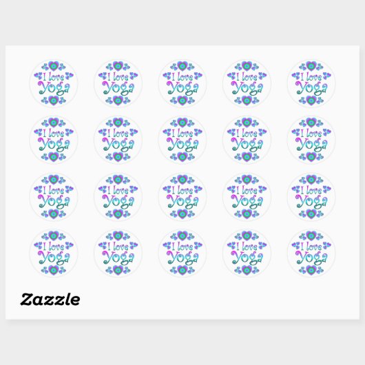 Love Yoga Ronde Sticker (Vel)